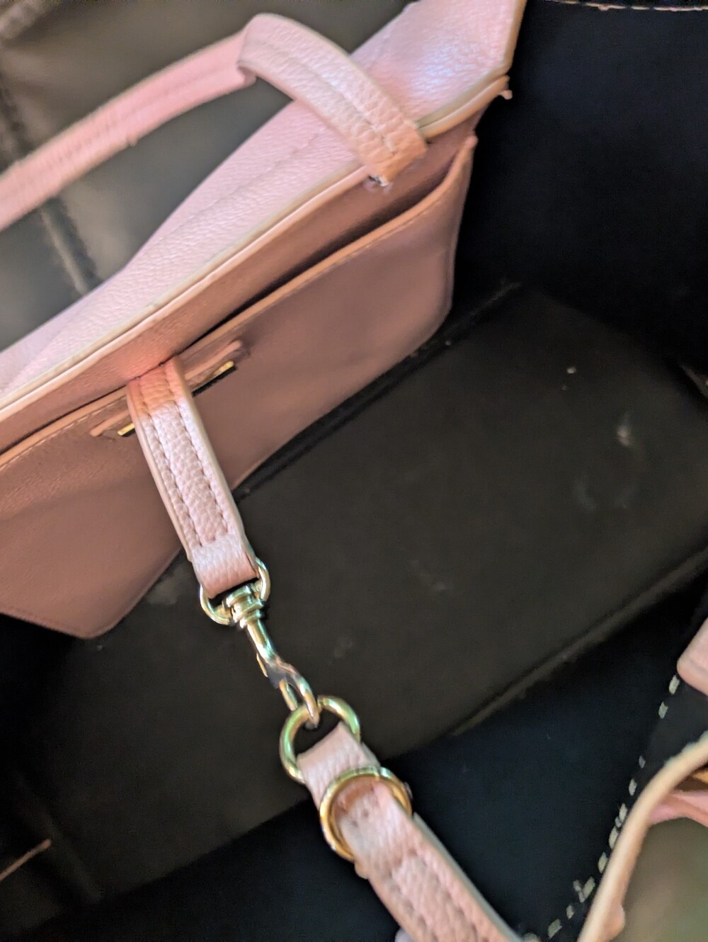 Tory Burch Pink Pebbled Leather Tote - Picture 5 of 9